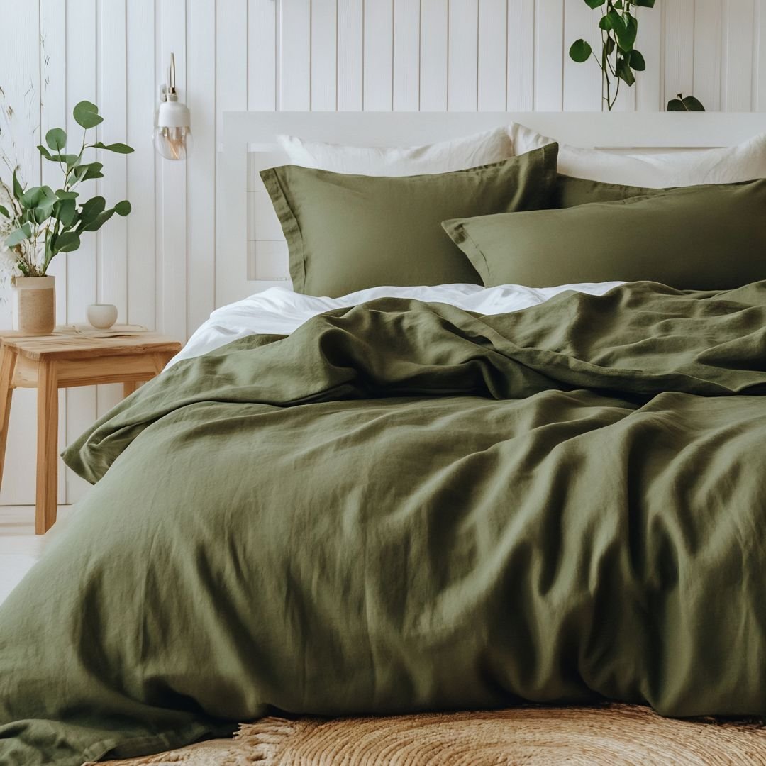 A bedding set that highlights how well-chosen, high-quality materials can improve the quality of sleep.